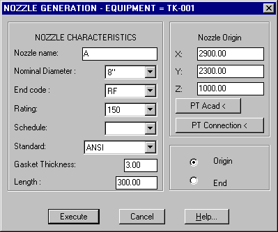 New Nozzle Dialog Box Definition