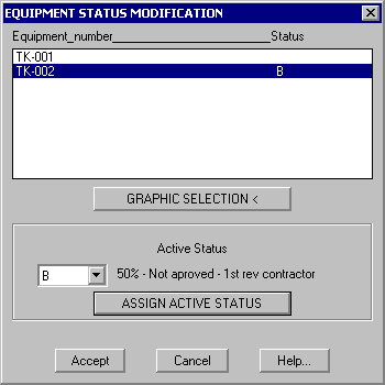 Equipment Status Modify