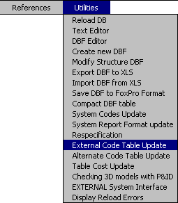 External Code Table Update
