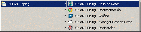 Mdulo de Base de Datos de EPLANT-Piping