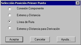 Seleccin de Posicin Primer Punto: Lnea de Ruta