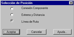 Seleccin de Posicin: Lnea de Ruta