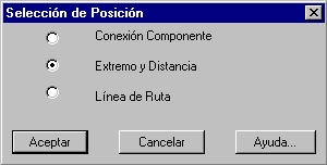 Seleccin Modo de Colocacin: Extremo y Distancia