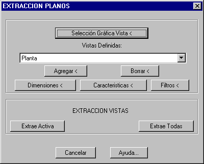 Extraccin de Planos: men principal