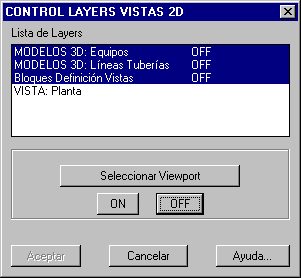 Visibilidad en Viewports: cuadro de dilogo