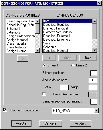 Formato Listado Materiales Isomtricos