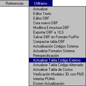 Llenado Tabla Definicin Cdigo Externo