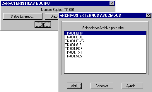 Equipo con Datos Externos Asociados